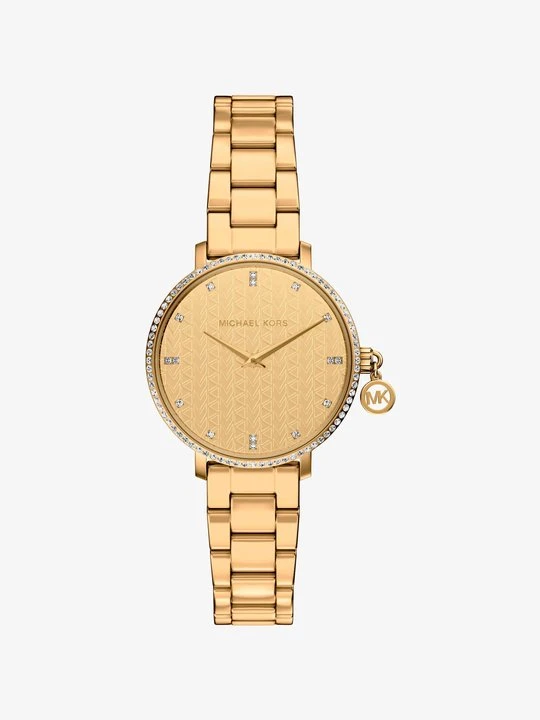 Zdjęcie produktu Miniaturowy zegarek Pyper w stylu pavé w złotym kolorze Michael Kors