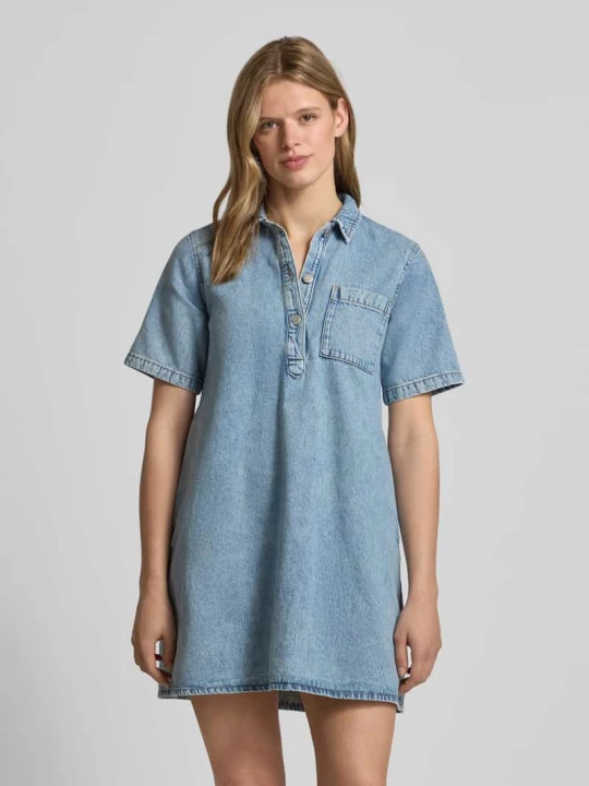 Zdjęcie produktu Minisukienka o kroju relaxed fit w stylu denim model 'Amara' JJXX Jasnoniebieski