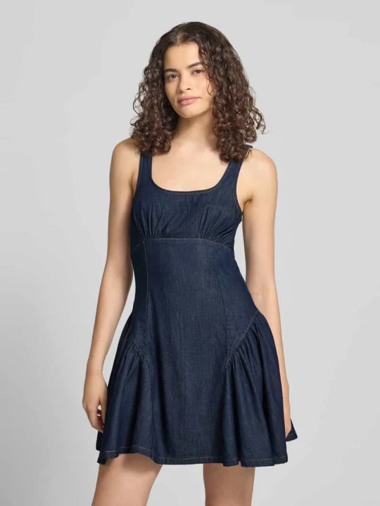 Zdjęcie produktu Minisukienka w stylu denim model 'Eva' Topshop Ciemnoniebieski
