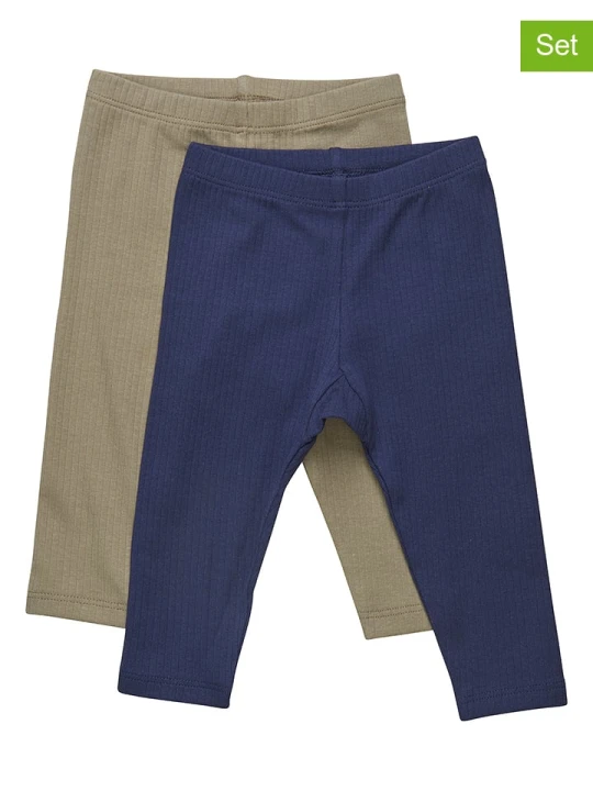 Zdjęcie produktu Minymo Legginsy (2 pary) w kolorze jasnobrązowym i granatowym rozmiar: 62