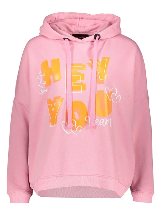 Zdjęcie produktu miss goodlife Bluza "Hey You" w kolorze jasnoróżowym rozmiar: L