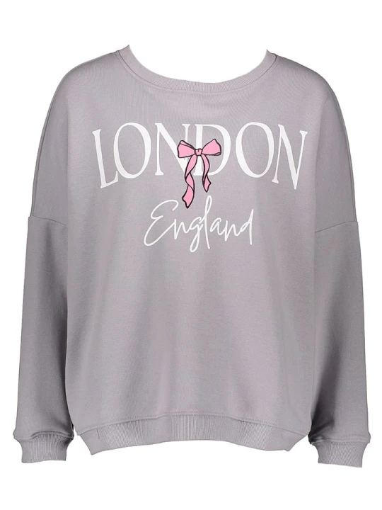 Zdjęcie produktu miss goodlife Bluza "London" w kolorze szarym rozmiar: M