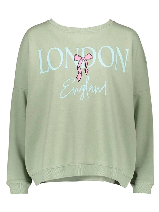 Zdjęcie produktu miss goodlife Bluza "London" w kolorze zielonym rozmiar: L