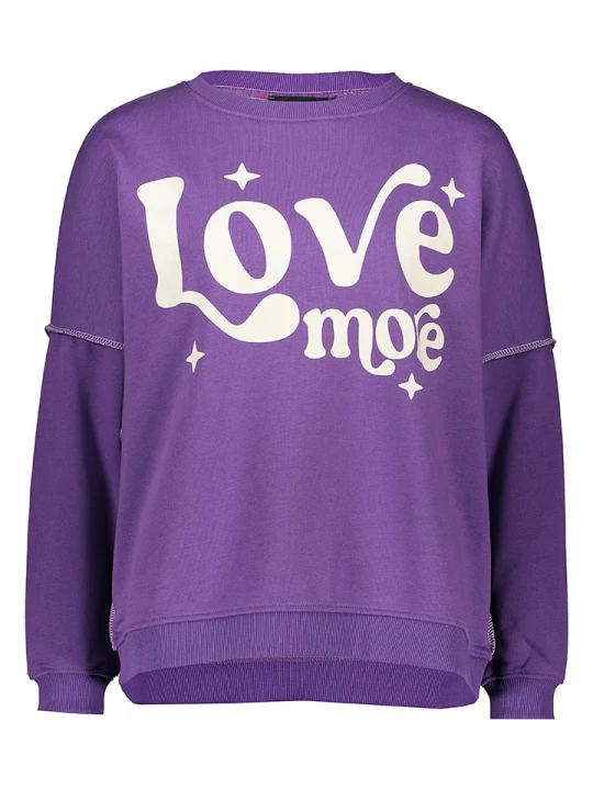 Zdjęcie produktu miss goodlife Bluza "Love more" w kolorze fioletowym rozmiar: S