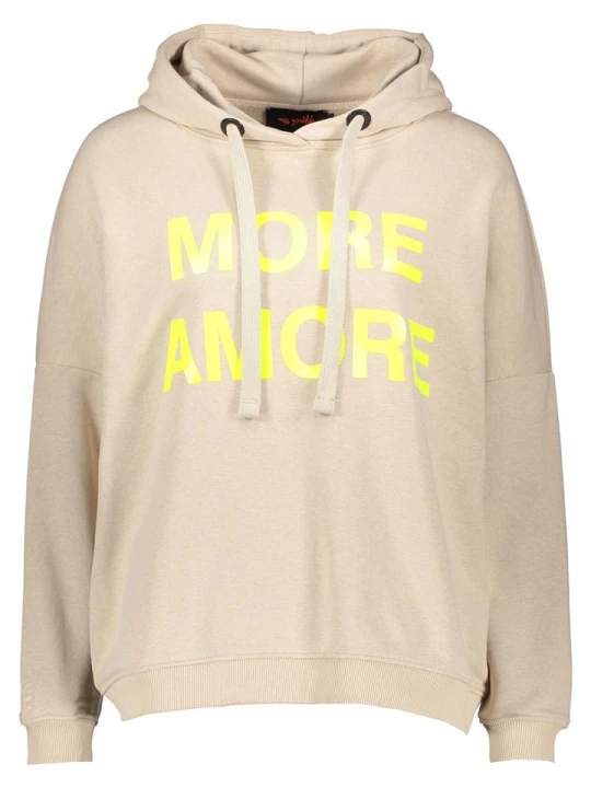 Zdjęcie produktu miss goodlife Bluza "More Amore" w kolorze beżowym rozmiar: M