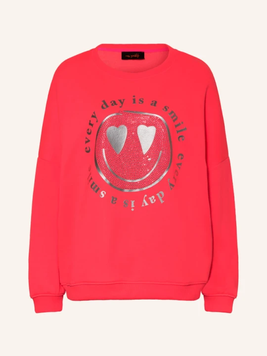 Zdjęcie produktu Miss Goodlife Bluza Oversize Z Kamieniami Ozdobnymi pink