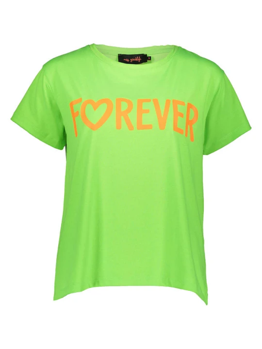 Zdjęcie produktu miss goodlife Koszulka "Forever" w kolorze zielonym rozmiar: M