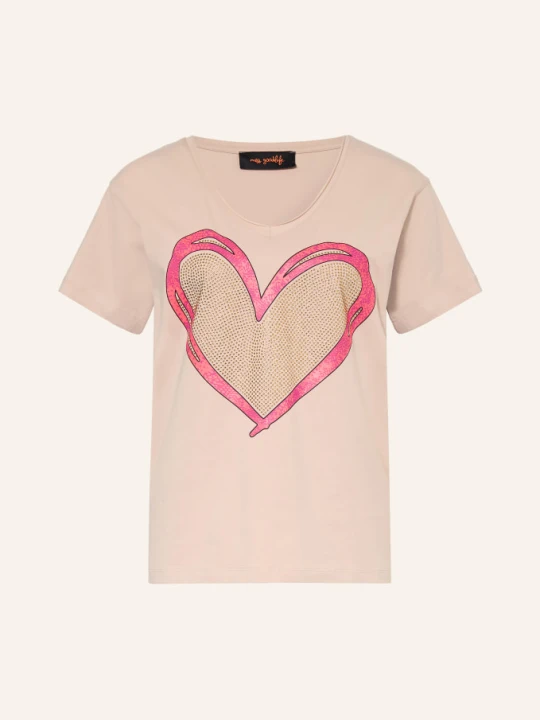 Zdjęcie produktu Miss Goodlife Koszulka Z Kamieniami Ozdobnymi beige
