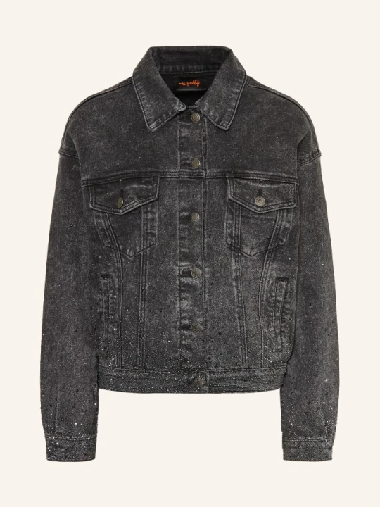 Zdjęcie produktu Miss Goodlife Kurtka Dżinsowa Z Kamieniami Ozdobnymi grau 328 darkgrey