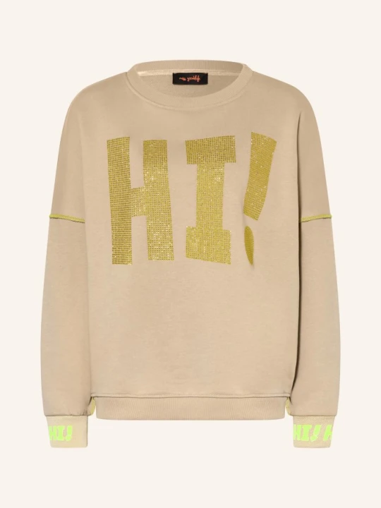 Zdjęcie produktu Miss Goodlife Oversized Bluza Z Kamieniami Ozdobnymi beige