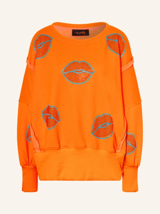 Zdjęcie produktu Miss Goodlife Oversize'owa Bluza Z Kamieniami Ozdobnymi orange