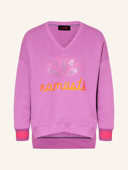 Zdjęcie produktu Miss Goodlife Oversize'owa Bluza Z Kamieniami Ozdobnymi pink