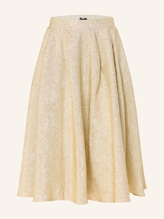 Zdjęcie produktu Miss Goodlife Spódnica Z Błyszczącą Przędzą beige ZŁOTY