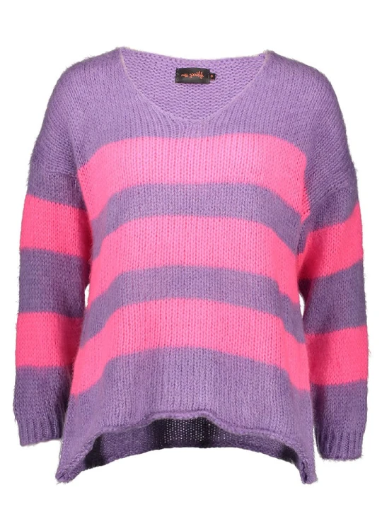 Zdjęcie produktu miss goodlife Sweter w kolorze fioletowo-różowym rozmiar: XL