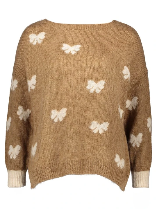 Zdjęcie produktu miss goodlife Sweter w kolorze jasnobrązowym rozmiar: XL