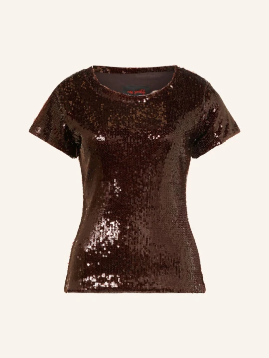 Zdjęcie produktu Miss Goodlife T-Shirt Glamour Glow Z Cekinami braun CIEMNOBRĄZOWY
