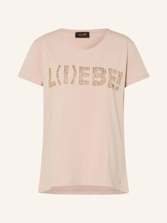 Zdjęcie produktu Miss Goodlife T-Shirt Z Kamieniami Ozdobnymi beige