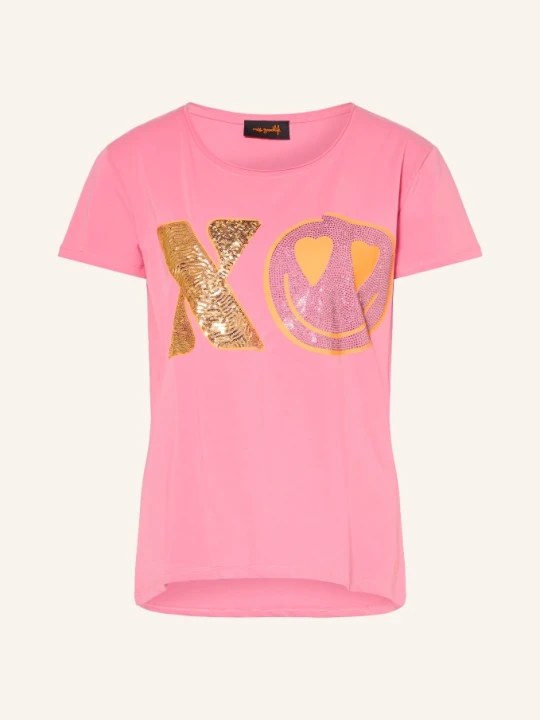Zdjęcie produktu Miss Goodlife T-Shirt Z Kamieniami Ozdobnymi I Cekinami rosa różowy