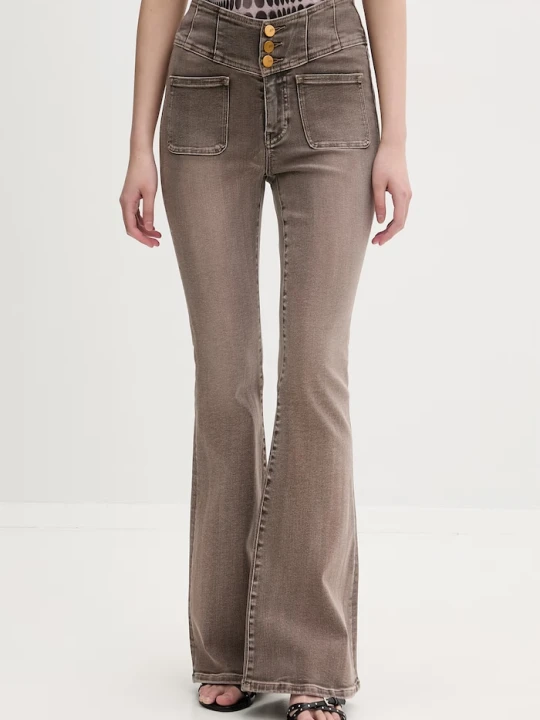 Zdjęcie produktu Miss Sixty Jeansy flare damskie brązowy