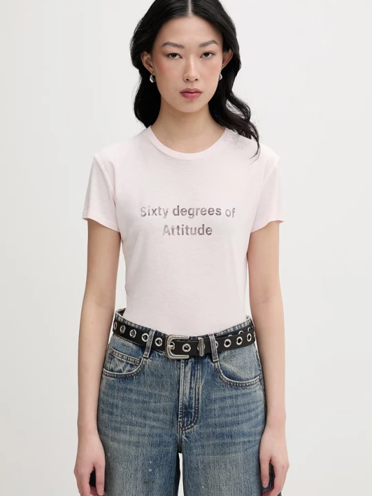 Zdjęcie produktu Miss Sixty T-shirt damski z bawełną różowy
