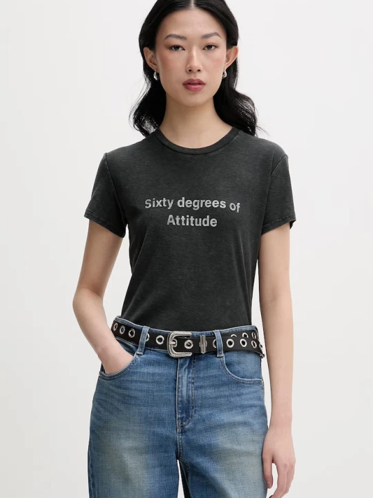 Zdjęcie produktu Miss Sixty T-shirt damski z bawełną czarny