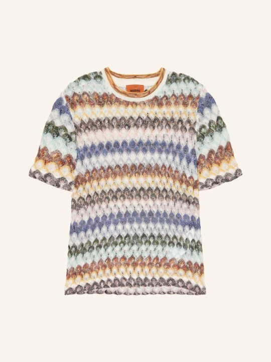 Zdjęcie produktu Missoni Dzianinowa Koszulka Z Brokatową Przędzą weiss biały