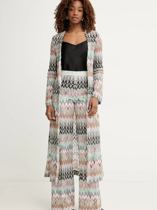 Zdjęcie produktu Missoni kardigan damski z wiskozą beżowy