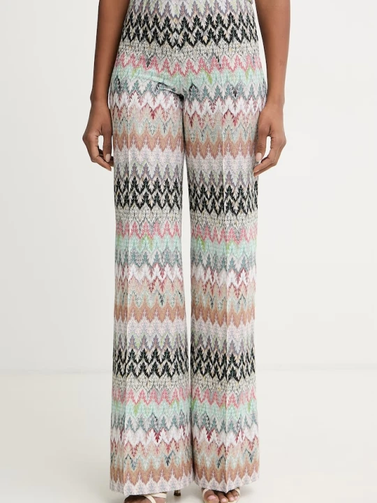 Zdjęcie produktu Missoni spodnie palazzo damskie beżowy