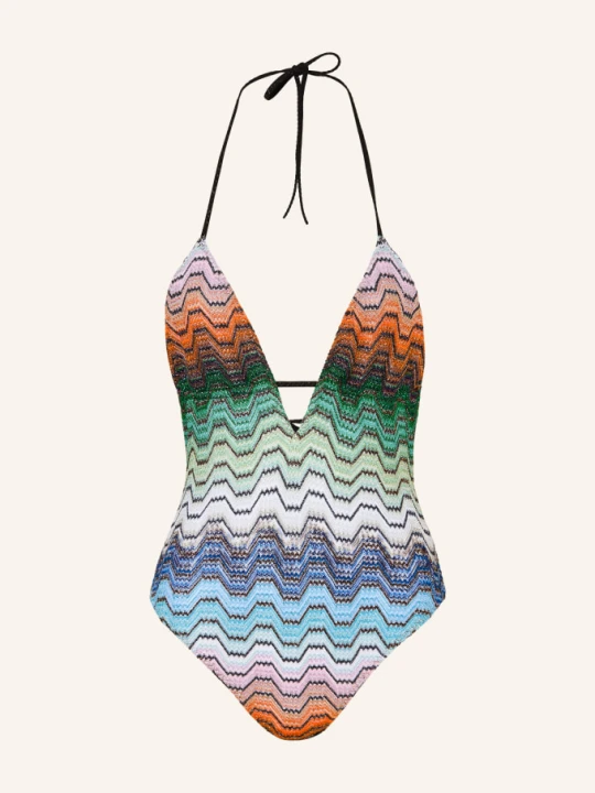 Zdjęcie produktu Missoni Strój Kąpielowy Z Wiązaniem Na Szyi I Brokatową Przędzą gruen beżowy