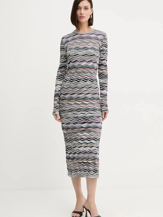 Zdjęcie produktu Missoni sukienka z wełną szary