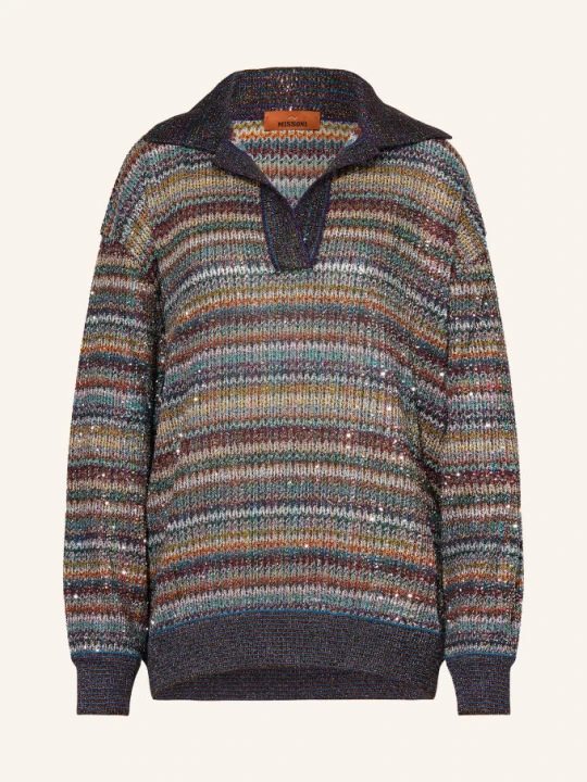 Zdjęcie produktu Missoni Sweter Z Cekinami I Błyszczącą Przędzą grau szary