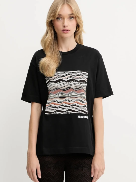 Zdjęcie produktu Missoni t-shirt bawełniany czarny