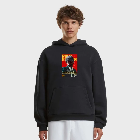 Zdjęcie produktu Pulp Fiction Jules Magazine Cover Fluffy Hoody Mister Tee czarny