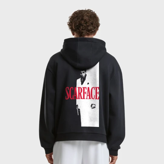 Zdjęcie produktu Scarface Poster Fluffy Hoodie Mister Tee czarny