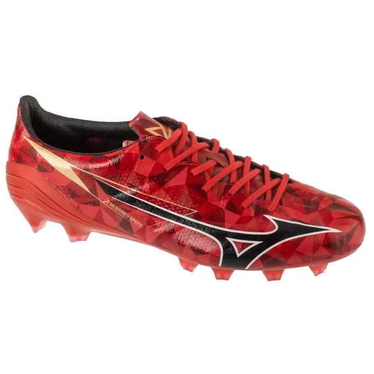 Zdjęcie produktu Mizuno Alpha II Elite FG P1GA256260, Męskie, Czerwone, buty piłkarskie - korki, skóra syntetyczna, rozmiar: 42, 5