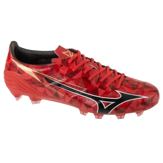 Zdjęcie produktu Mizuno Alpha II Pro FG P1GA256460, Męskie, Czerwone, buty piłkarskie - korki, skóra syntetyczna, rozmiar: 41