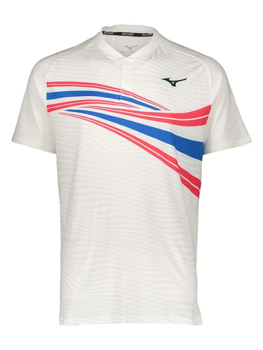 Zdjęcie produktu Mizuno Funkcyjna koszulka polo w kolorze biało-czerwono-niebieskim rozmiar: M