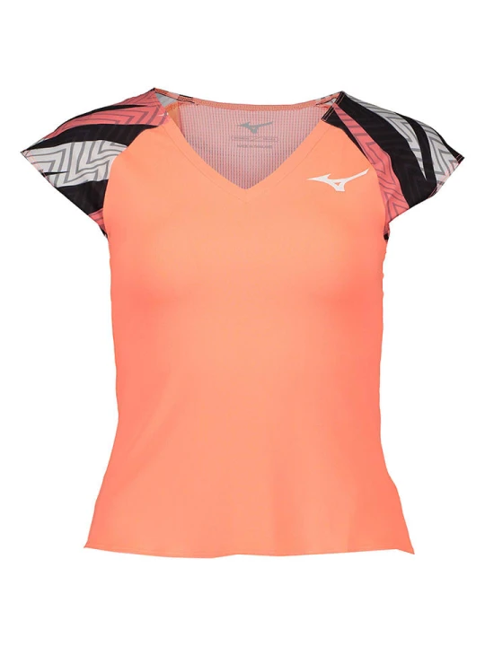 Zdjęcie produktu Mizuno Koszulka funkcyjna w kolorze czarno-pomarańczowym rozmiar: XS