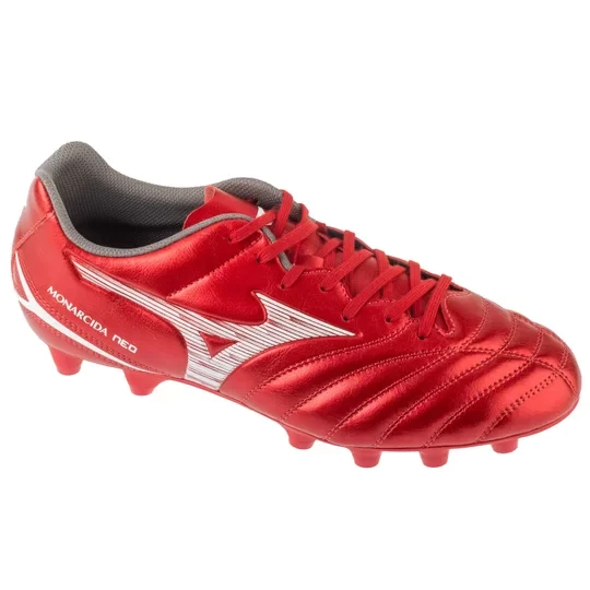 Zdjęcie produktu Mizuno Monarcida Neo III Select FG P1GA252560, Męskie, Czerwone, buty piłkarskie - korki, skóra syntetyczna, rozmiar: 41