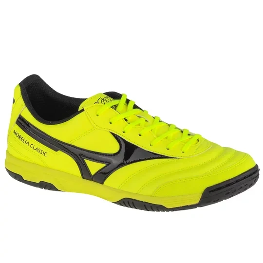 Zdjęcie produktu Mizuno Morelia Sala Classic In Q1GA220245, Męskie, Żółte, buty halowe - halówki, skóra syntetyczna, rozmiar: 44, 5