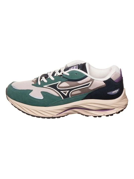 Zdjęcie produktu Mizuno Skórzane sneakersy "Wave Rider B" w kolorze beżowo-zielonym rozmiar: 39