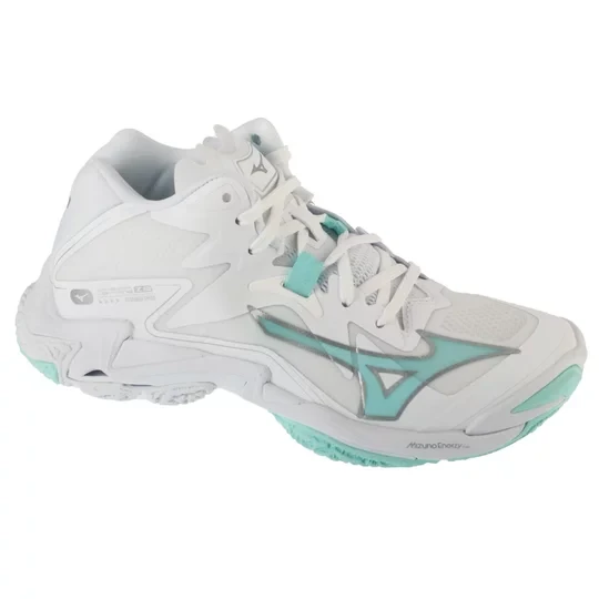 Zdjęcie produktu Mizuno Wave Lightning Z8 Mid V1GC240545, Damskie, Białe, buty do siatkówki, syntetyk, rozmiar: 38