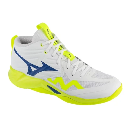 Zdjęcie produktu Mizuno Wave Momentum Pro Mid V1GA254539, Męskie, Białe, buty do siatkówki, przewiewna siateczka, rozmiar: 38