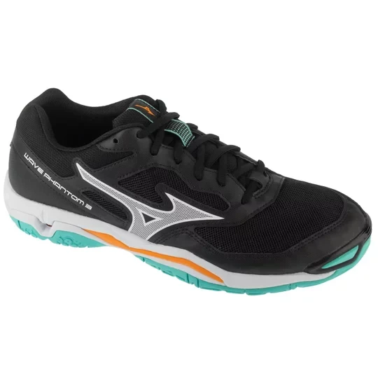 Zdjęcie produktu Mizuno Wave Phantom 3 X1GA226012, Męskie, Czarne, buty do piłki ręcznej, tkanina, rozmiar: 41