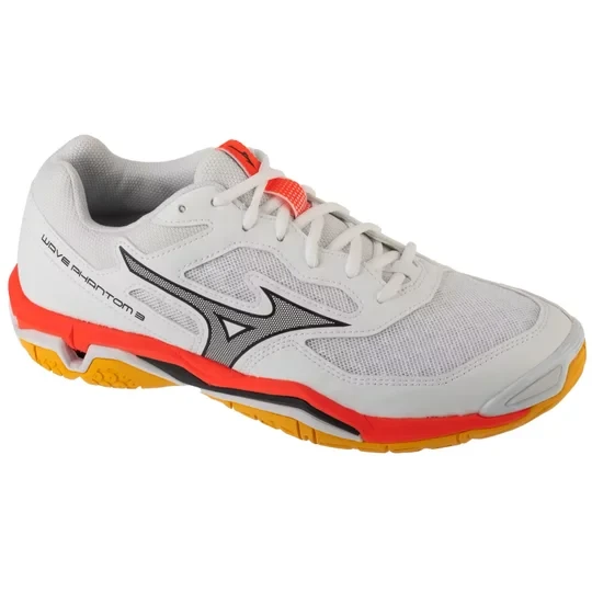 Zdjęcie produktu Mizuno Wave Phantom 3 X1GA226098, Męskie, Białe, buty do piłki ręcznej, tkanina, rozmiar: 44