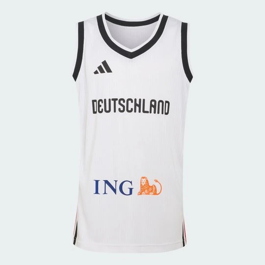 Zdjęcie produktu MŁODZIEŻOWA KOSZULKA DBB BASKETBALL HOME Adidas biały