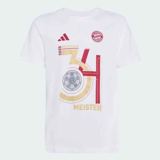 Zdjęcie produktu Młodzieżowa koszulka FC Bayern Championship Winner Adidas biały