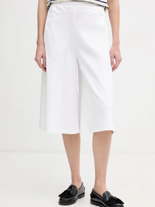 Zdjęcie produktu MM by Max Mara bermudy damskie z bawełną PIOMBO biały