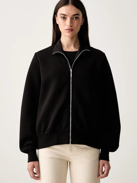 Zdjęcie produktu MM by Max Mara bluza rozpinana damska z bawełną MMLVOLUME czarny