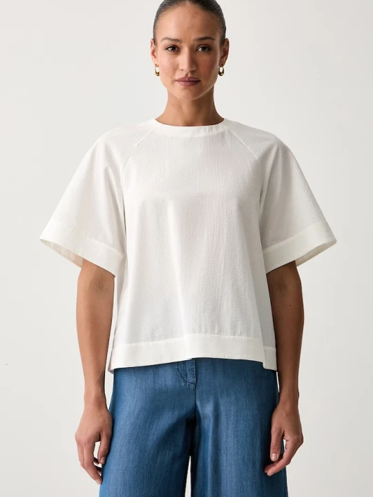 Zdjęcie produktu MM by Max Mara bluzka damska bawełniana RIDENTE beżowy